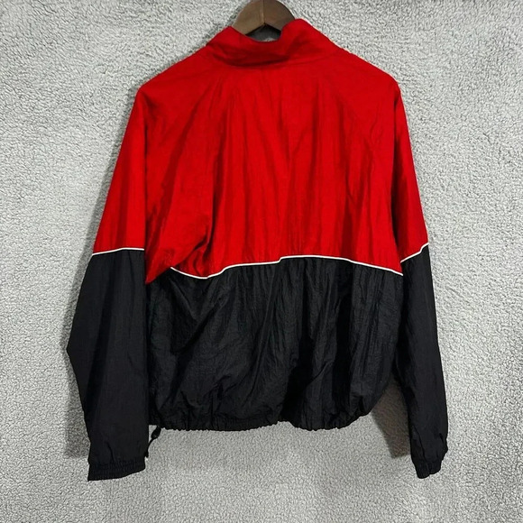 Reebok Windbreaker Jacket Men Large Red Black 1/2 Zip Vintage 90s Retro Gorpcore - Picture 3 of 10